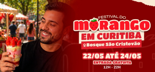 Festival do Morango chega em Curitiba com entrada gratuita, sobremesas gigantes e 3 dias de programação